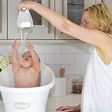 Shnuggle Bath Rinse Jug Soft Rim Hair Rinsing Cup White Grey view 5