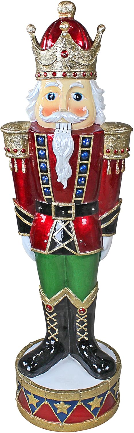 Nutcrackers - Design Toscano Illuminated Bavarian-Style Holiday Nutcracker Statue