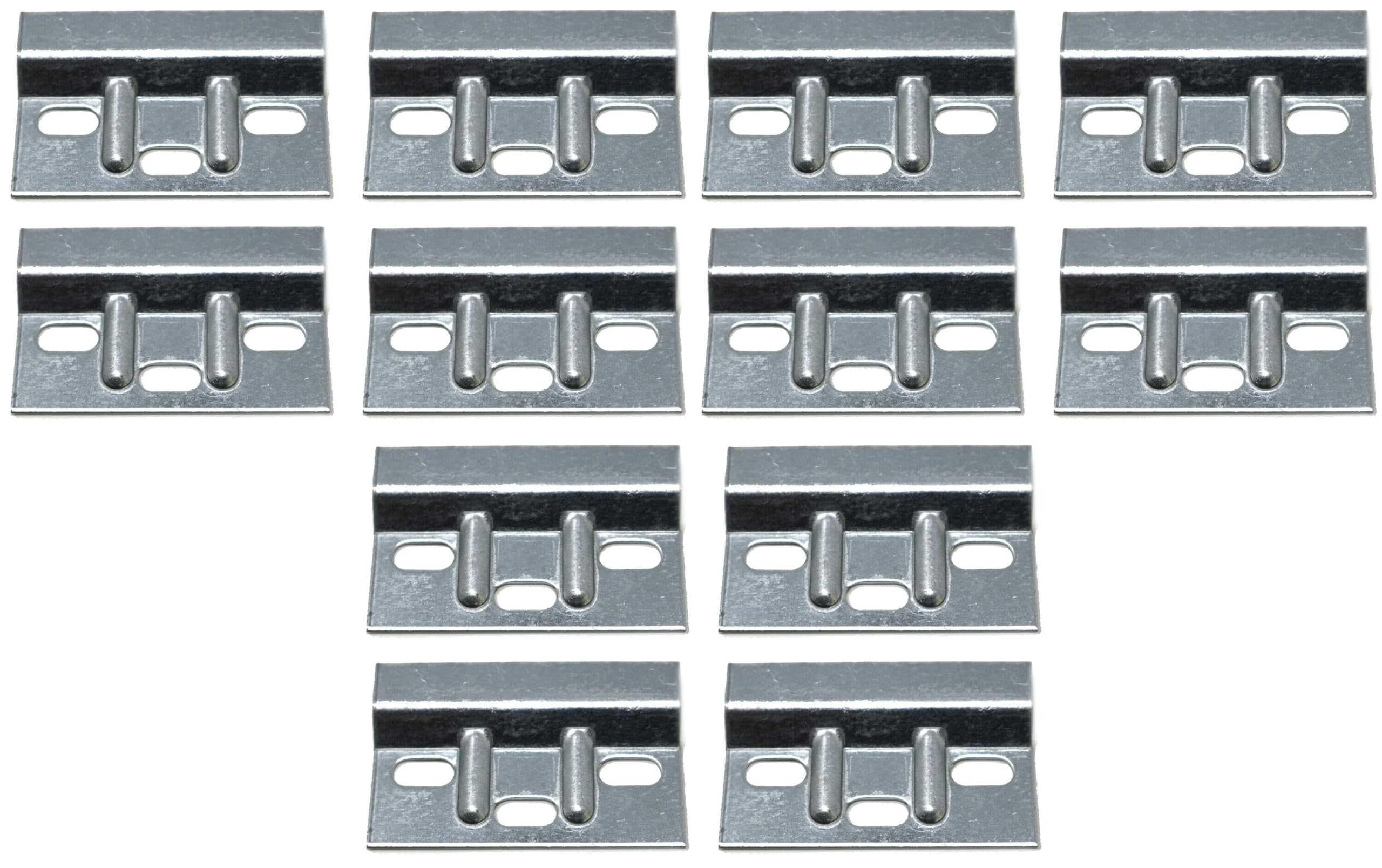 fiXte Heavy Duty Kitchen Cabinet Hanging Brackets Hanger Plate for Wall Mounting Cupboards 63mm x 38mm x 1.6mm (12 Pack)