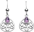 Lot De Bijoux En Argent Sterling 925 - Boucles D'Oreilles Améthyste & Pendentif Poire - Occasion