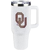 The Memory Company Officially Licensed NCAA - 40oz White Bling Game Day Tumbler