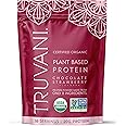 Truvani Vegan Pea Protein Powder | Chocolate Strawberry | 20g Organic Plant Based Protein | 10 Servings | Keto | Gluten & Dairy Free | Low Carb | No Added Sugar