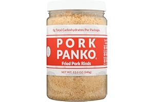 GUOML Pork Panko Fried Carb Pork Rinds, Gluten Free, Carb Free, 12 Ounces (Pack Of 6)