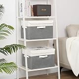 GRANNY SAYS Cloth Storage Boxes with Lids Pack of 2 Large 43x30x29 cm White Grey view 2
