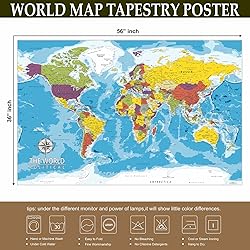 PARTH IMPEX Large World Map for Wall - 36" x