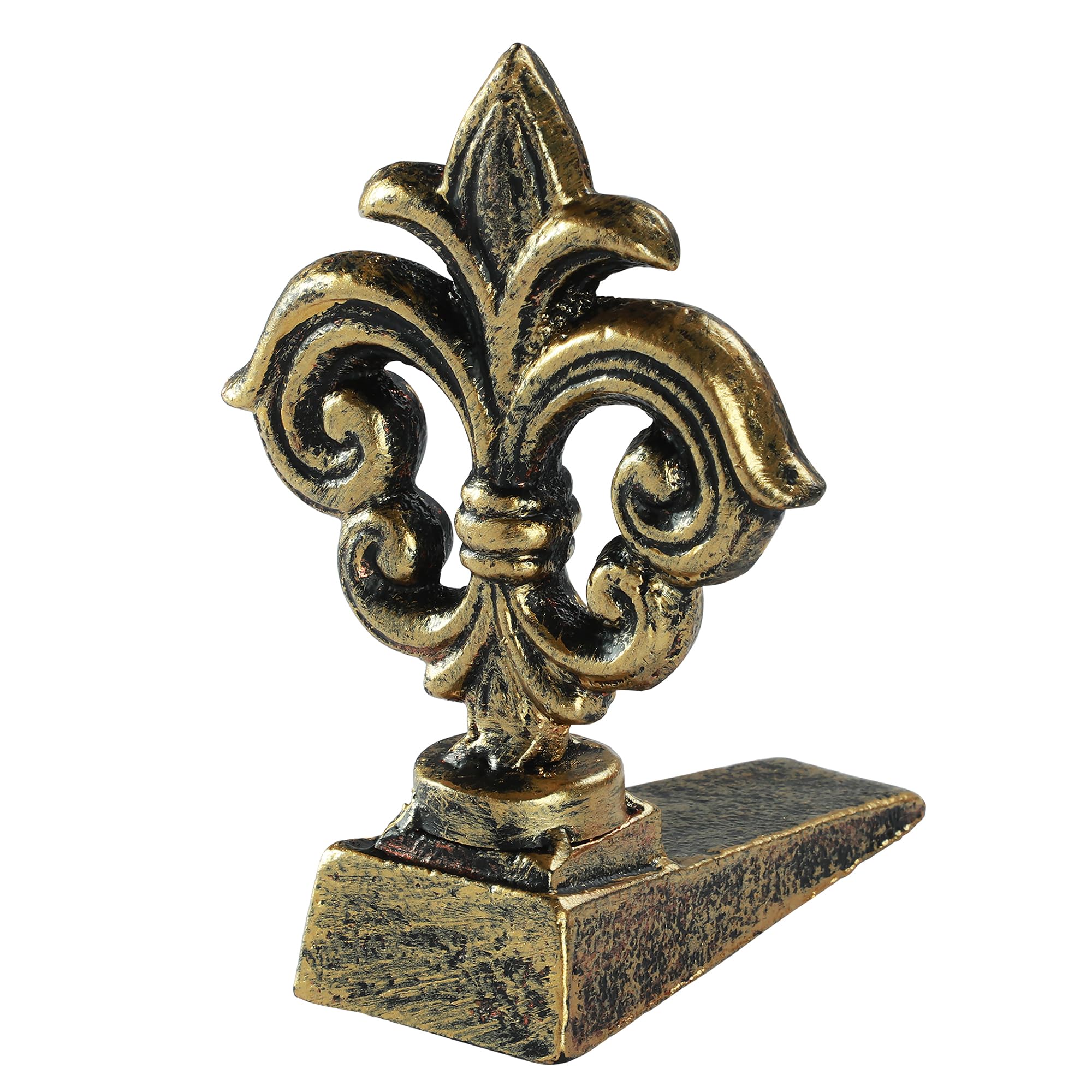 Photo 1 of Door Stoppers for Bottom of Door Cast Iron Decorative Door Stop Wedge Doorstops (Antique Gold)