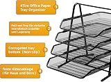 Marbrasse Desk Organiser 4-Tier Letter Tray Mesh File Organizer Black view 4