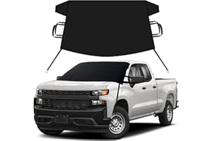 EcoNour Windshield Snow Cover for Chevrolet Silverado 1500-3500 | Heavy-Duty 600D Oxford Winter Windshield Cover for Ice and Snow | Waterproof, Heat-Resistant, Sag-Proof Protection