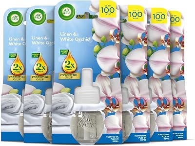 Air Wick Linen & White Orchid Plug-In Refills 6x/19ml 100 Days