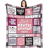 Fluxflix Dental Assistant Gifts for Women, Dental Assistant Appreciation Gifts, Dental Assistant Week Gifts, Birthday Gifts for Dental Assistants, Dental Gifts for Coworkers Blanket 60" x 50"