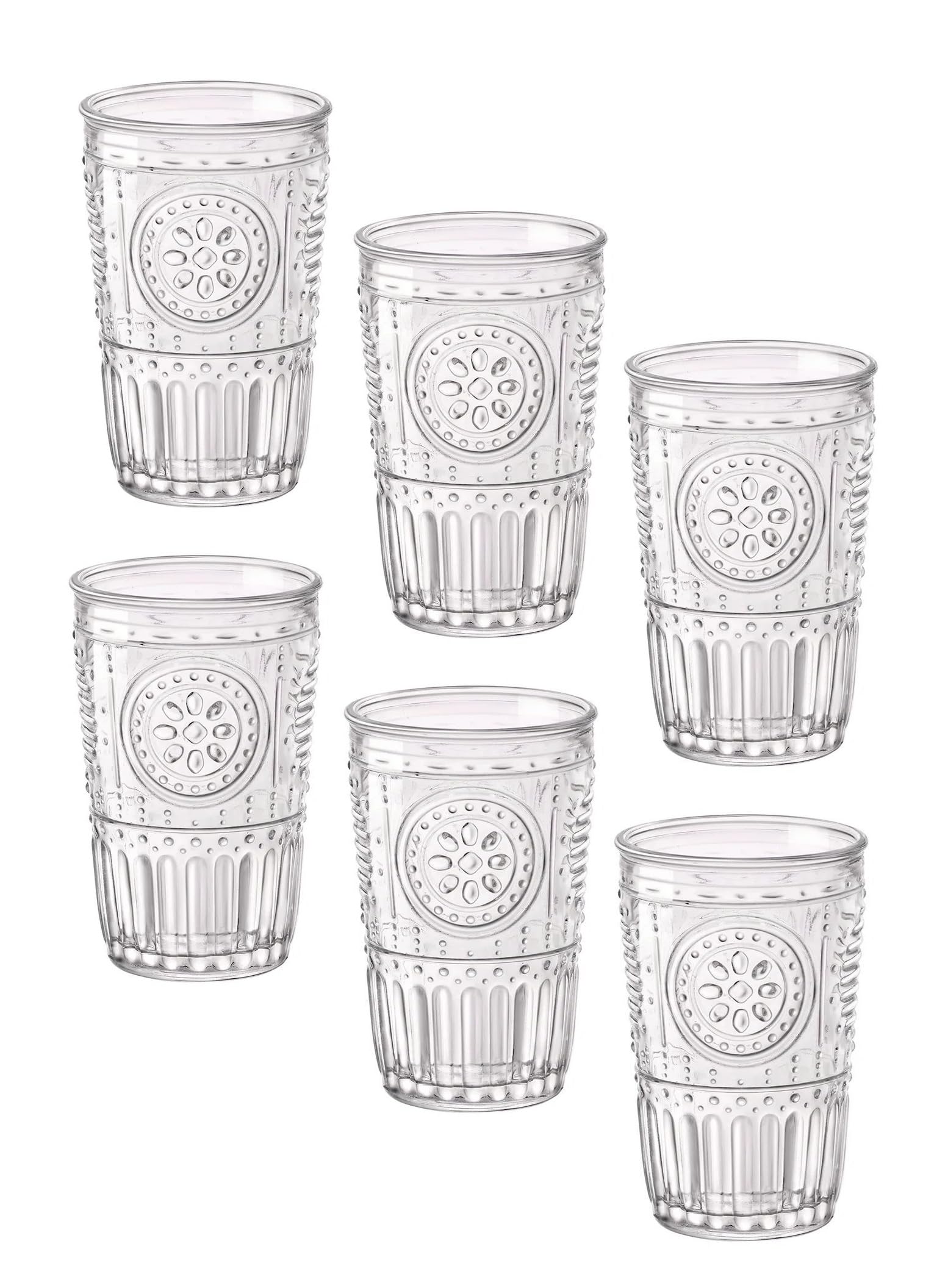 Bormioli Rocco Romantic glasses set 1 piece (color clear, 340 ml, dishwasher safe, water glass, for cocktails/water)