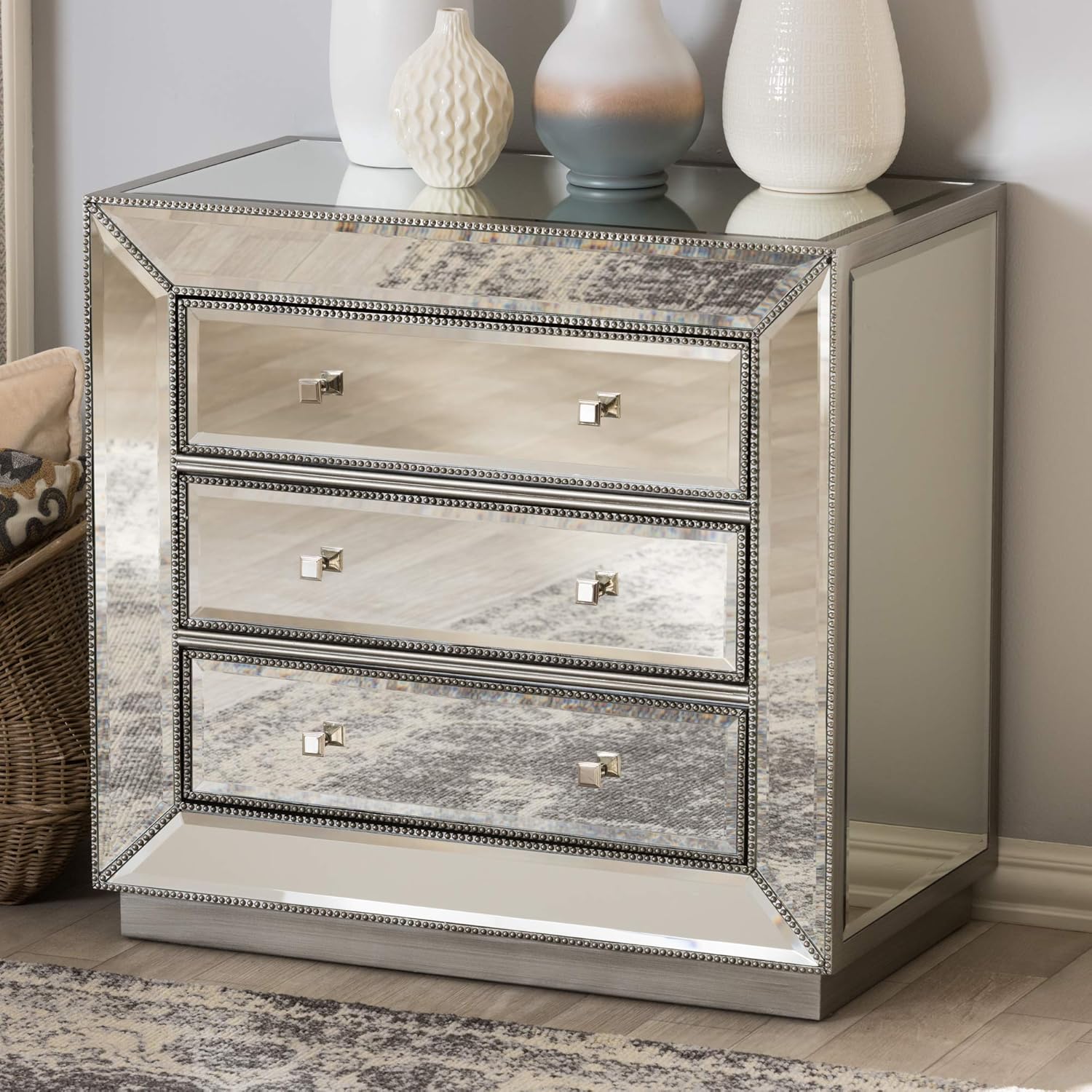 Amazon Com Baxton Studio Hollywood Regency Glamour Style Mirrored