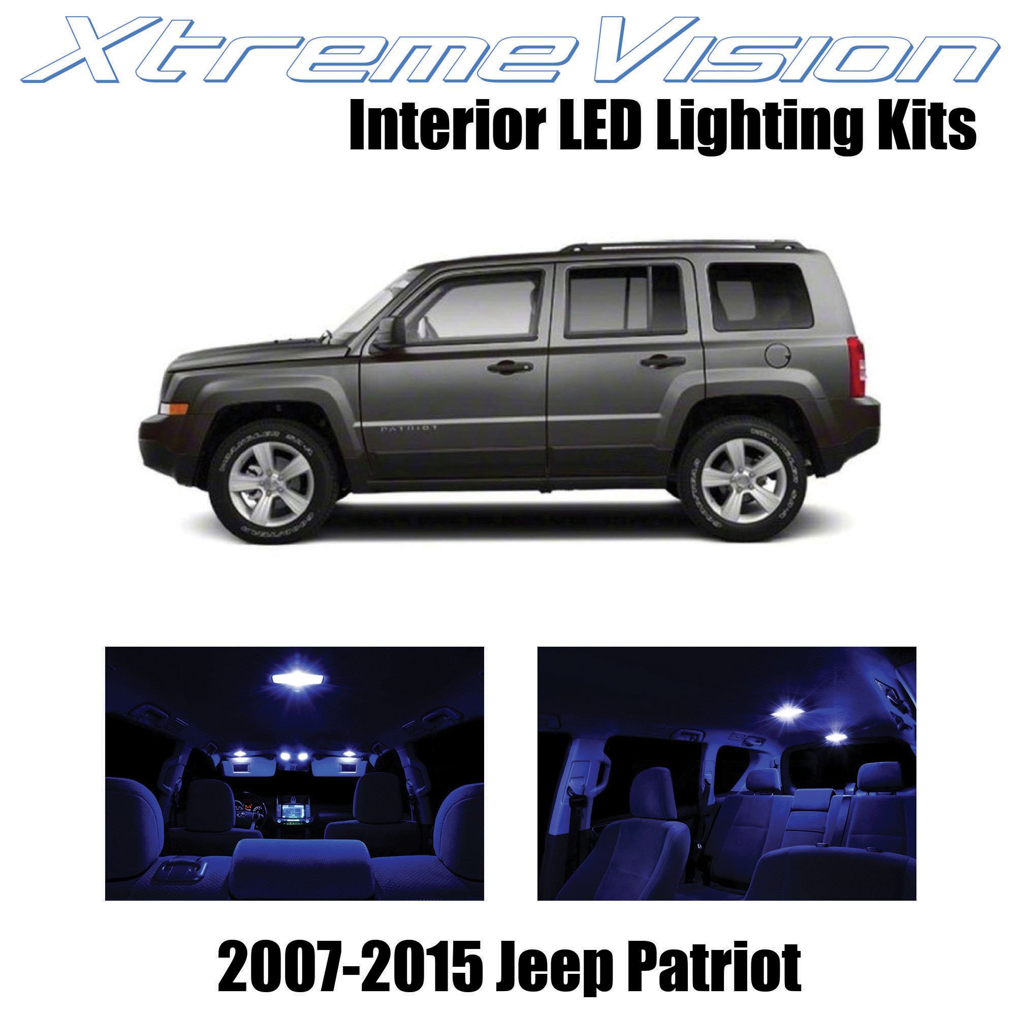 XtremeVisionInterior LED for Jeep Patriot 2007-2015 (6 Pieces) Blue Interior LED Kit + Installation Tool