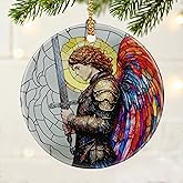Archangel Michael Ornament | Christmas Ornaments, Christmas Tree Ornaments, Holiday Decor, Warrior Angel Decor | Religious Gifts, Christian Gifts | Faithful Gift, Spiritual Guardian Gift