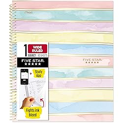 Five Star Spiral Notebook + Study App, 1