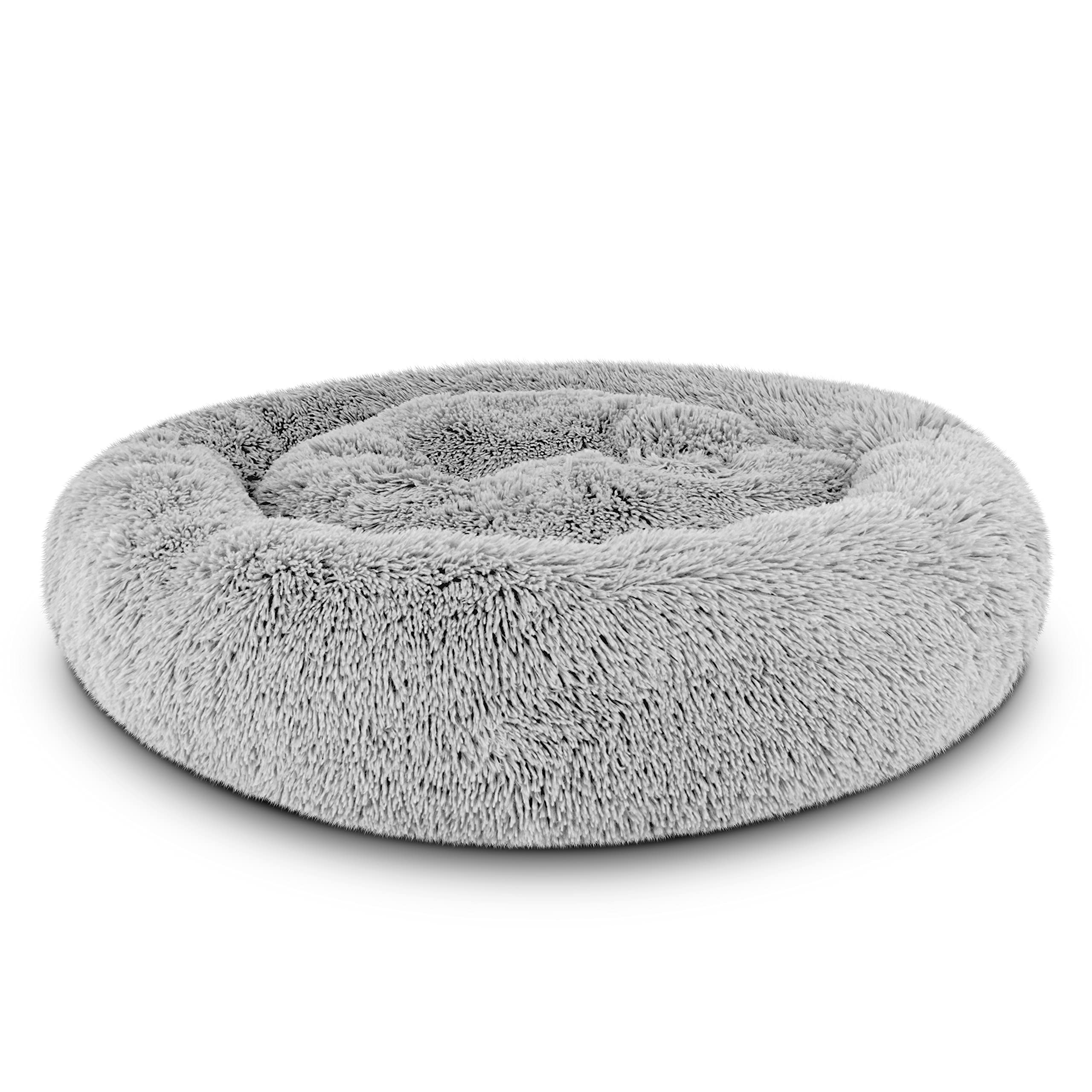The Dog’s Bed Cover – Replacement Cover, Silver Grey Plush, Large — image 1