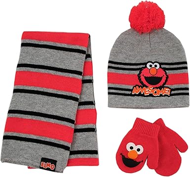 boys grey hat and scarf