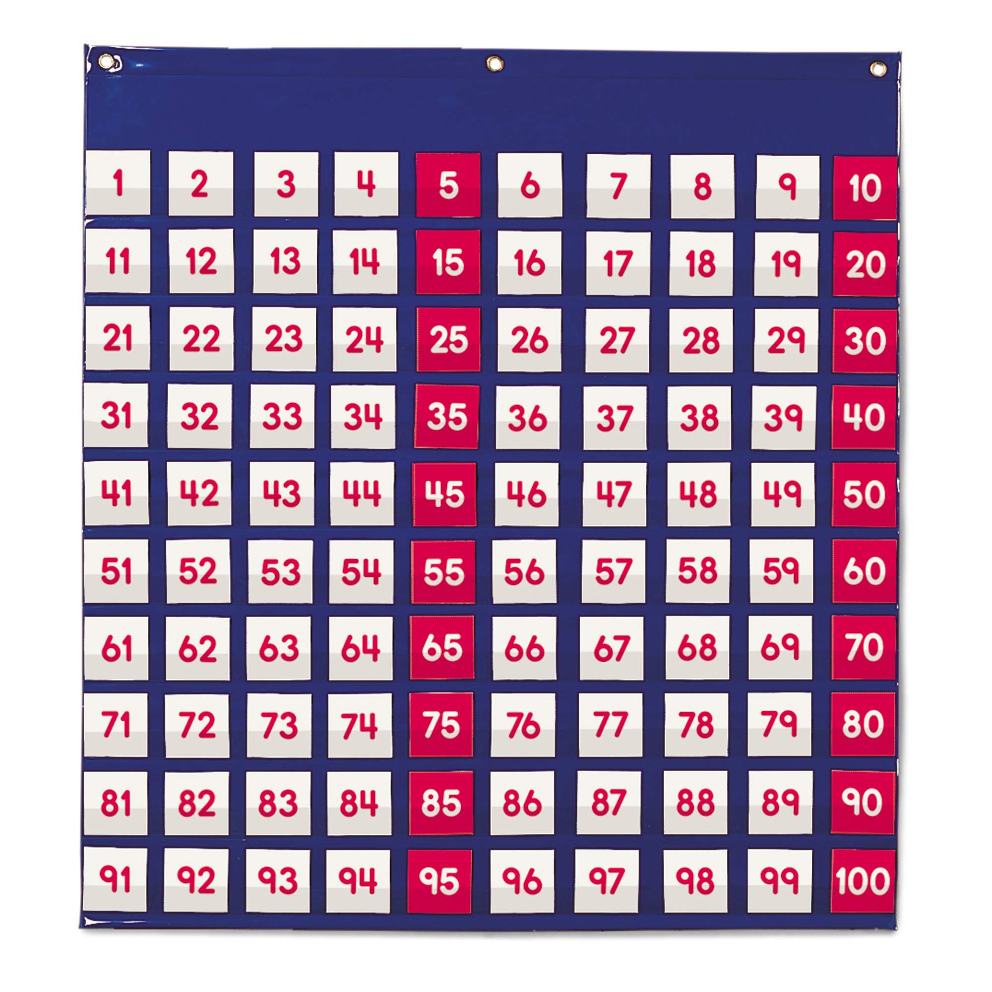 Photo 1 of Learning Resources Hundred Pocket Chart, 120 Cards, Grades K+, Classroom Counting Organizer,Back to School Supplies,Teacher Supplies