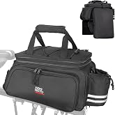 KEMIMOTO Bike Rear Rack Bag eBike Trunk Bag Expandable 20L Bicycle Pannier | with Waterproof Rain Cover, Shoulder Strap, Removable Divider, Saddle Bag for Shopping Commuter Cycling Accessories