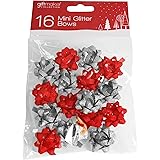 Giftmaker CollectionMini Bows, Silver and Red, One Size
