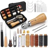 QMNNMA 40pcs Sewing Awl Kit with Bag, Speedy Sitcher Sewing Awl Kit | Portable Awl Tool Stitching with Instructions, Leather Sewing Awl for DIY Leather Sewing Repair Craft