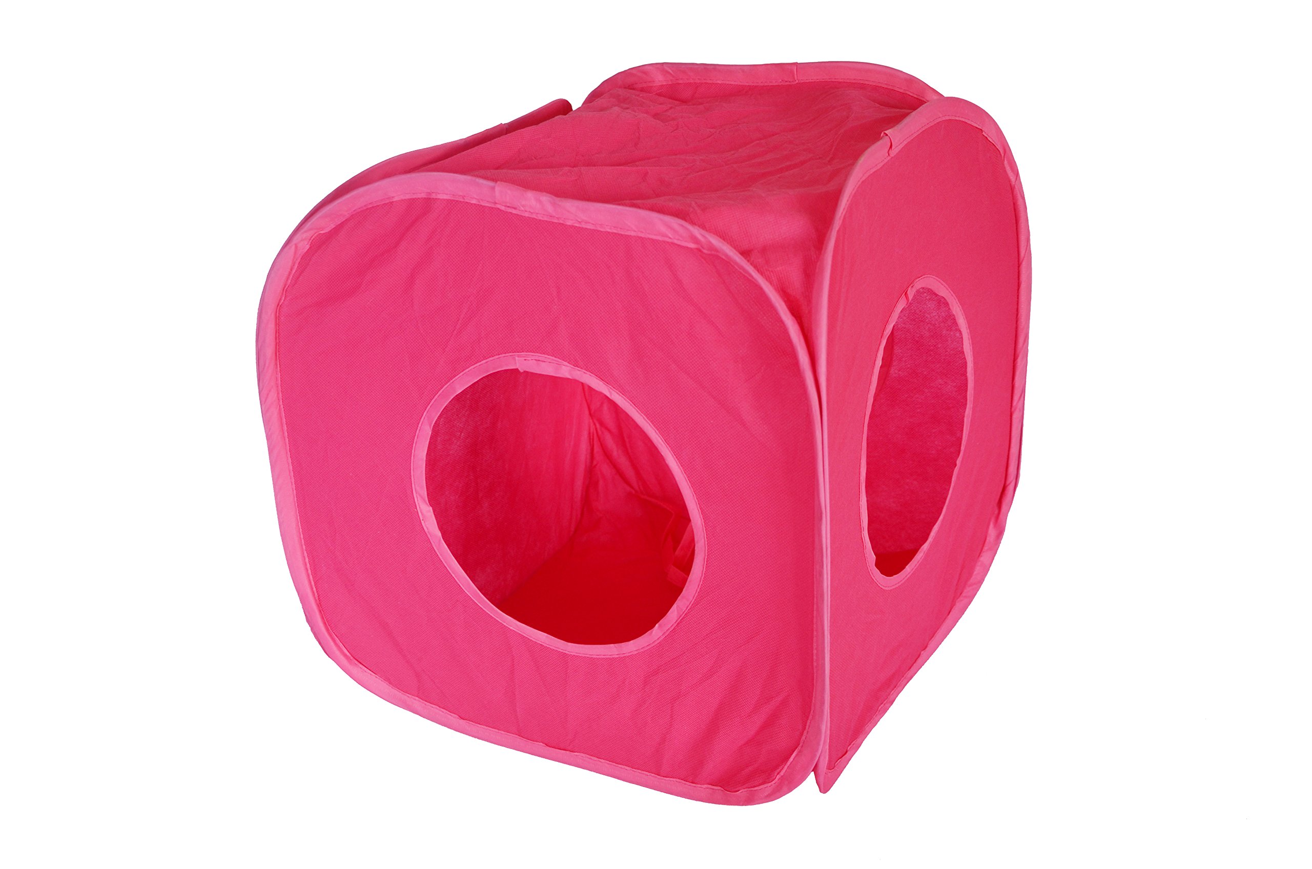 Pet Living Pop-Up Cat Play Cube, Multi-Colour