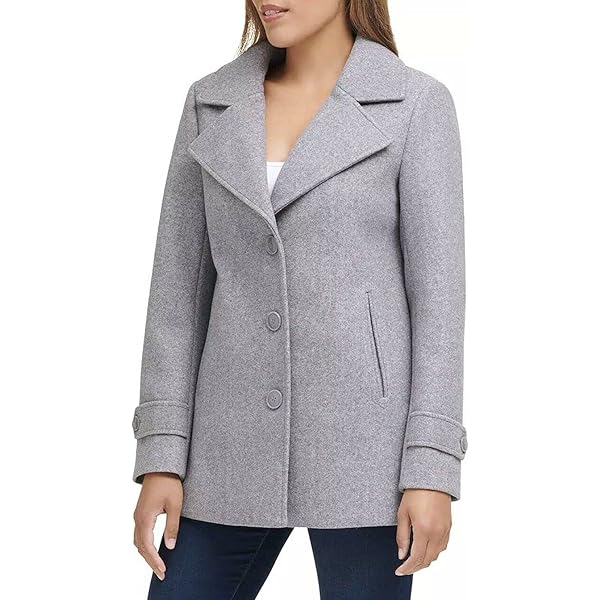Andrew Marc Women's A-Line Wool Walker Coat - Flattering Feminine Jacket For Fall & Winter