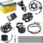OTOHANS AUTOMOTIVE Complete Wiring Harness kit Electrics Wire Loom Assembly with Full Copper Wire for GY6 4-Stroke Four Wheelers Engine Type 125cc 150cc Pit Bike Scooter ATV