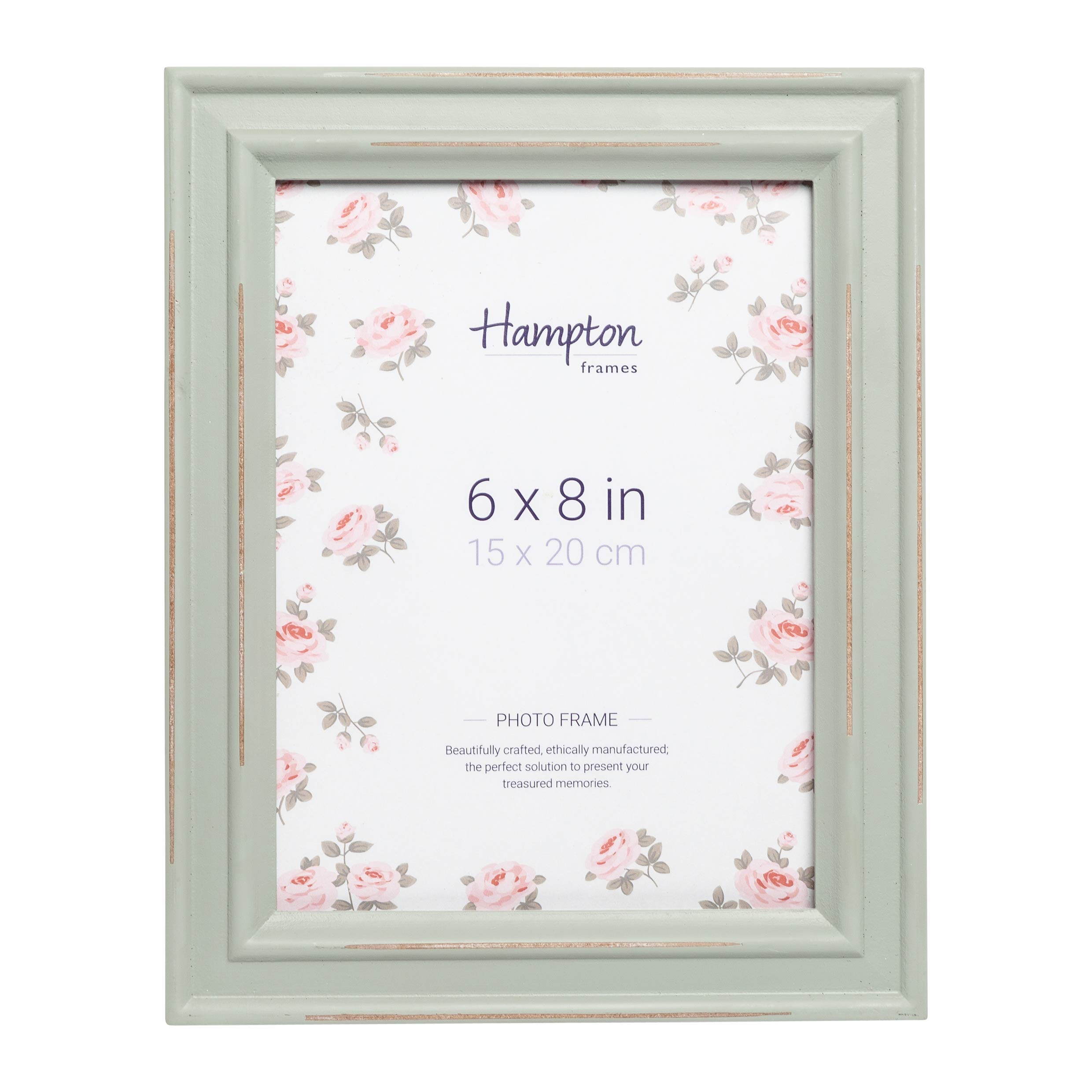 Hampton Frames PALOMA 6x8 (15x20cm) Sage Green Picture Photo Frame Glass PAL301968S