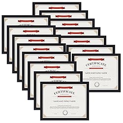 Edenseelake 8.5 x 11 Picture Frame Set of 15, Black