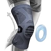 NEENCA Professional Knee Brace for Pain Relief, Medical Knee Compression Sleeve, Knee Support with Horizontal Knit Tech for Meniscus Tear, ACL, Arthritis, Joint Pain, Runner, Workout