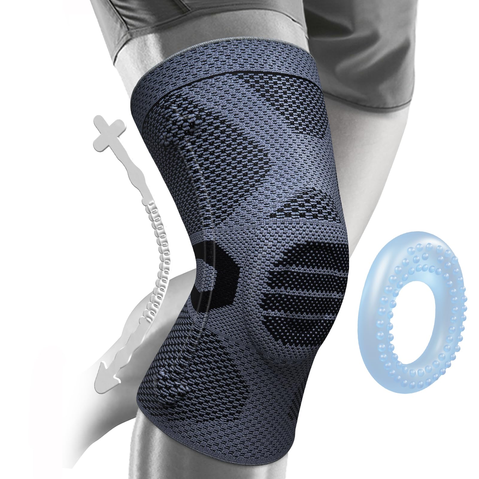 Photo 1 of NEENCA Professional Knee Brace for Pain Relief, Medical Knee Compression Sleeve, Knee Support with Horizontal Knit Tech for Meniscus Tear, ACL, Arthritis, Joint Pain, Runner, Workout
