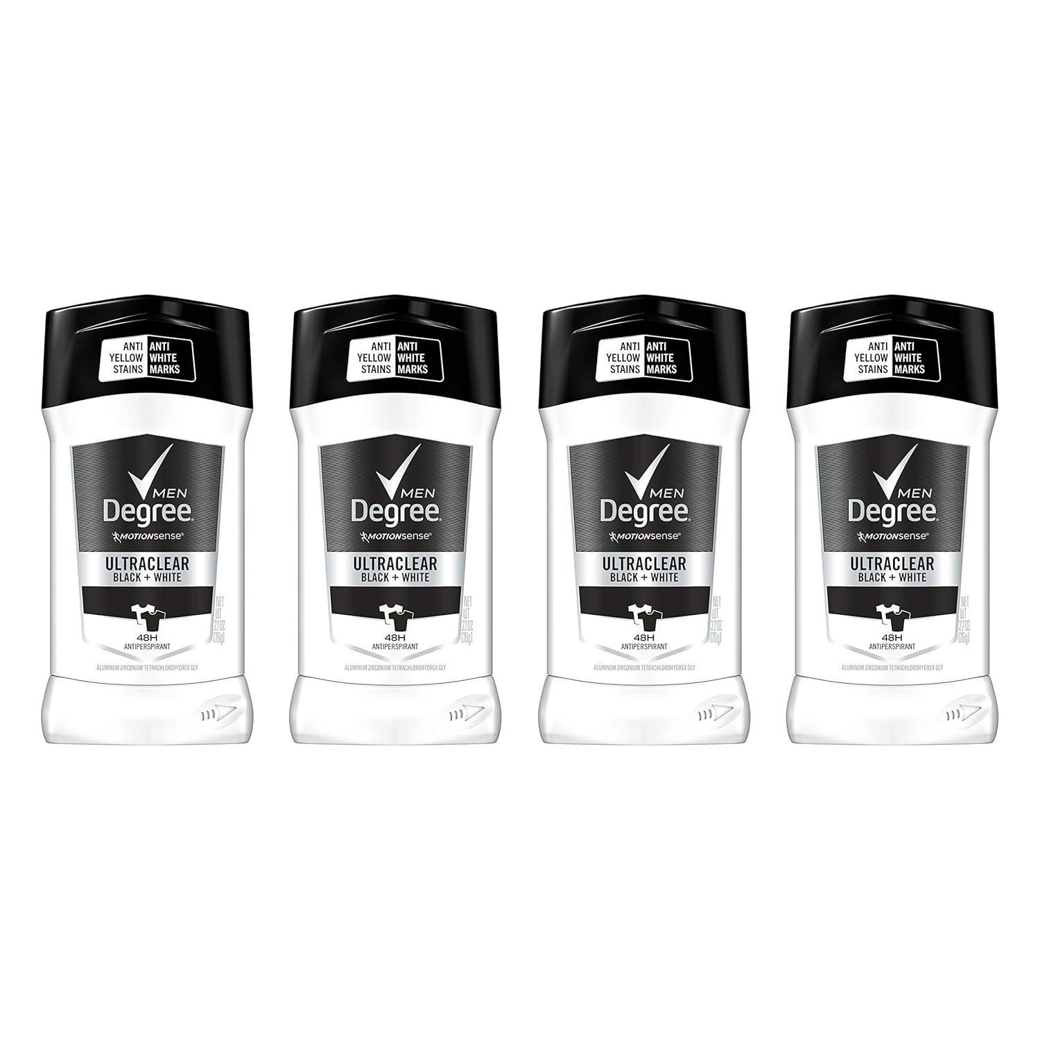 Degree Men MotionSense UltraClear Black+White Antiperspirant Deodorant Stick 2.7 oz 4 ct : Beauty