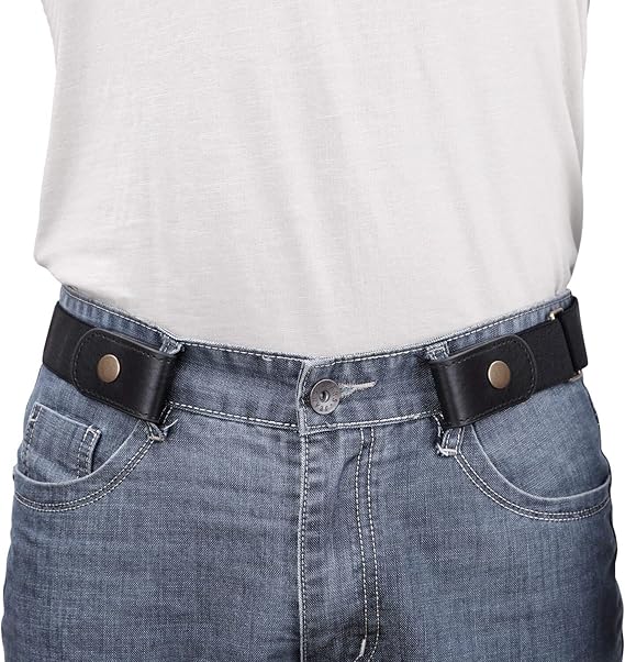 Amazon バックルなしショーベルト メンズ バックルフリーストレッチベルト ジーンズパンツ用 幅1 38インチ 父の日ギフト Us サイズ Suit For Pants Size 44 64 カラー ブラック ベルト 通販