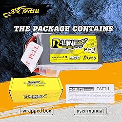 TATTU R-Line 850mAh 14.8V 95C 4S LiPo Battery Pack