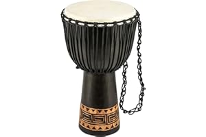 Meinl Percussion Djembe Hand Drum Circle Instrument, Carved Mahogany Headliner Series — NOT Made in China — African Mali Weave Ropes, 2-Year Warranty, Congo, Extra-Large (HDJ1-XL)