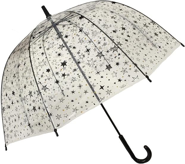 Amazon Co Jp Smati Smartbulle フランスのブランド 子供用 透明傘 長傘 ジャンプ傘 おしゃれ ドーム型 高強度グラスファイバー採用 梅雨対策 バブルアンブレラ 頑丈な 8本骨 星 子供たち ホーム キッチン