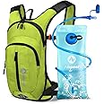 Hydration Pack Backpack for Women & Men, Lightweight Water Backpack with 2L Water Bladder for Hiking Cycling Running Biking