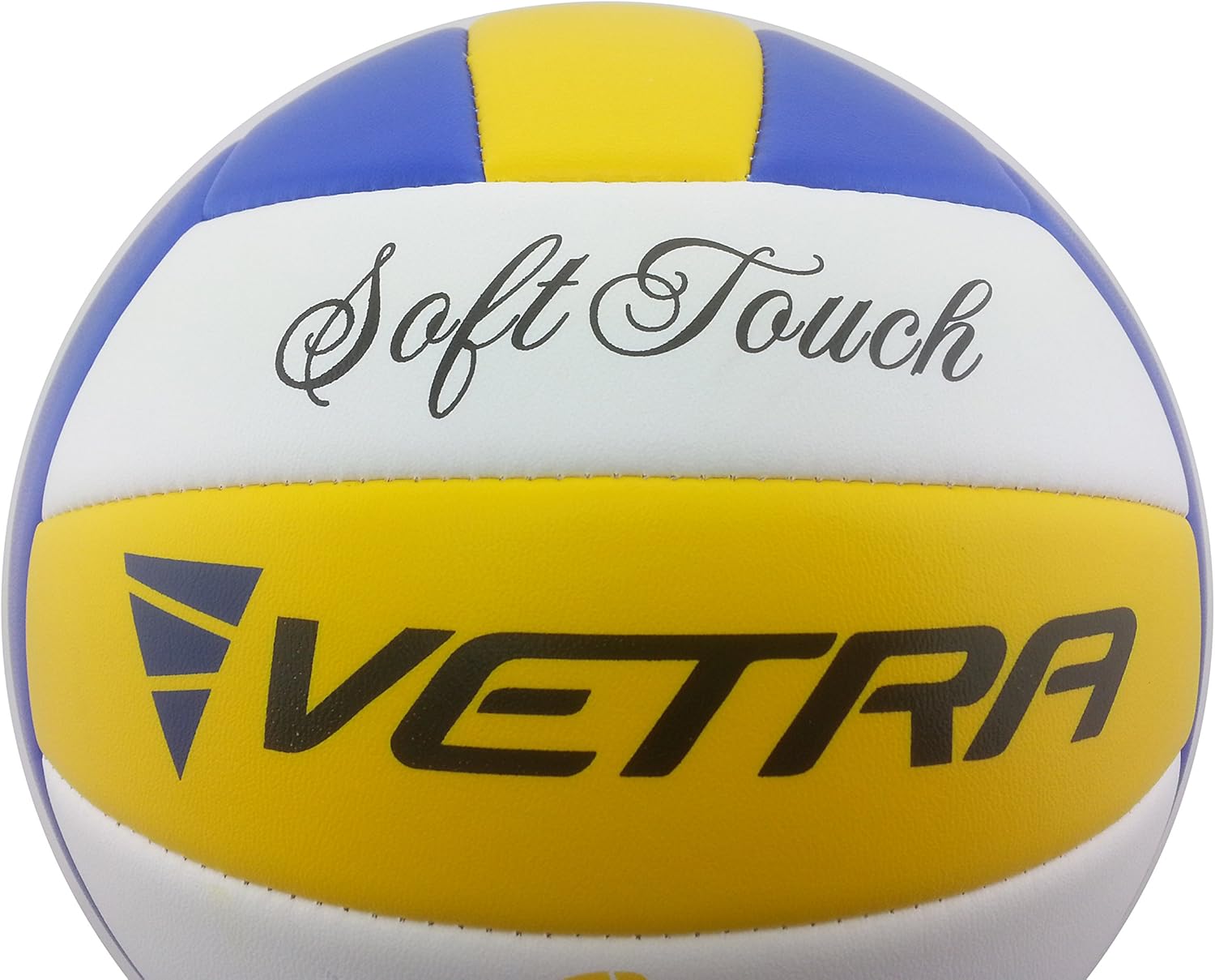 VETRA Soft-Touch Volleyball, Official Size 5, Yellow/Blue/White, Durable PVC Cover & Stitching for Training - Image 5