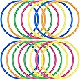Amazon.com: Lenwen 15 Pcs Colored Plastic Toss Rings Ring Toss Game ...