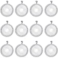 Milisten 12pcs Pendant Trays Kit Round Rhinestone Bezel Blanks Trays...