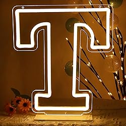 ATTNEON Letter T Neon Sign,Letter Lights 26