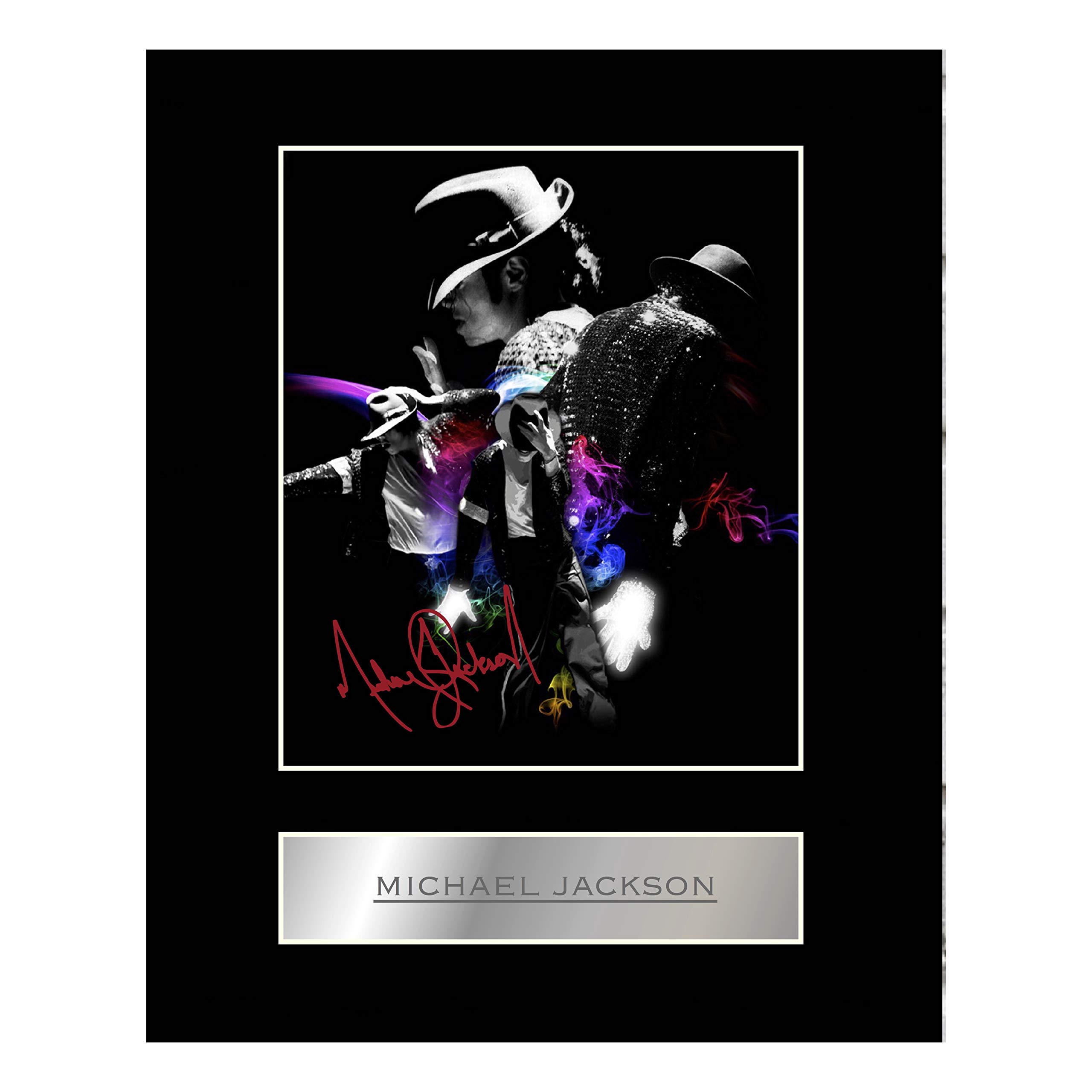 Iconic pics Michael Jackson Digitally Signed Mounted Photo Display 10x8 Inches Autographed Picture Print