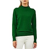 Woolicity Womens Mock Neck Sweater Long Sleeve Knit Pullover Tops Casual Lightweight Jumper Loose Pullover Tops