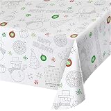 Amazon.com: Christmas Coloring and Activity Paper Tablecover/Tablecloth ...