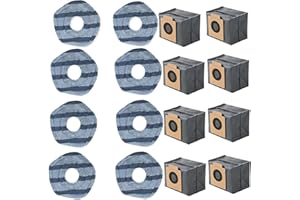KOSPETSIN Vacuum Accessories For Eufy X10 Pro Omni Cleaner Robot-14 PCS(6 Mop Pads+8 Dust Bag)