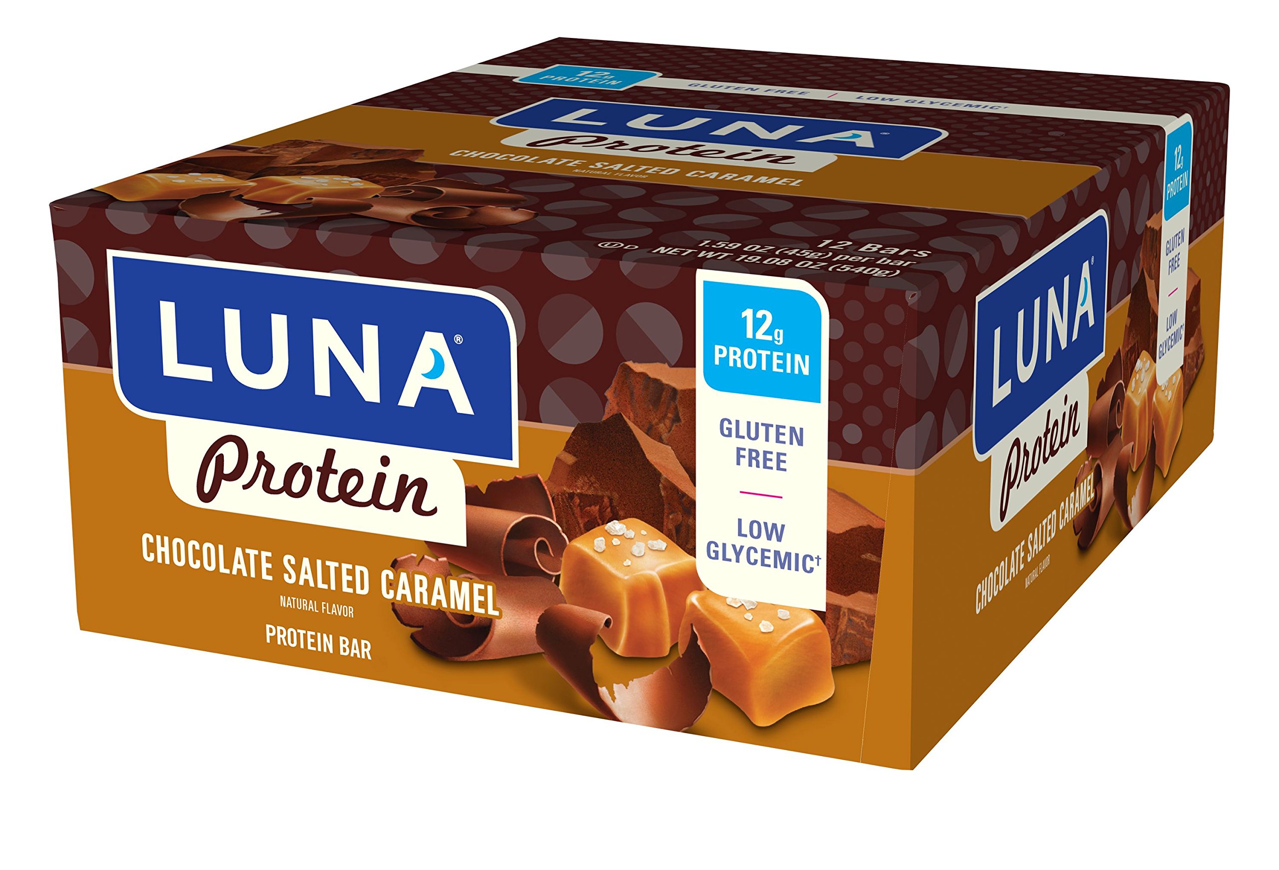 LUNA PROTEIN Gluten Free Protein Bar Chocolate Salted Caramel (1.