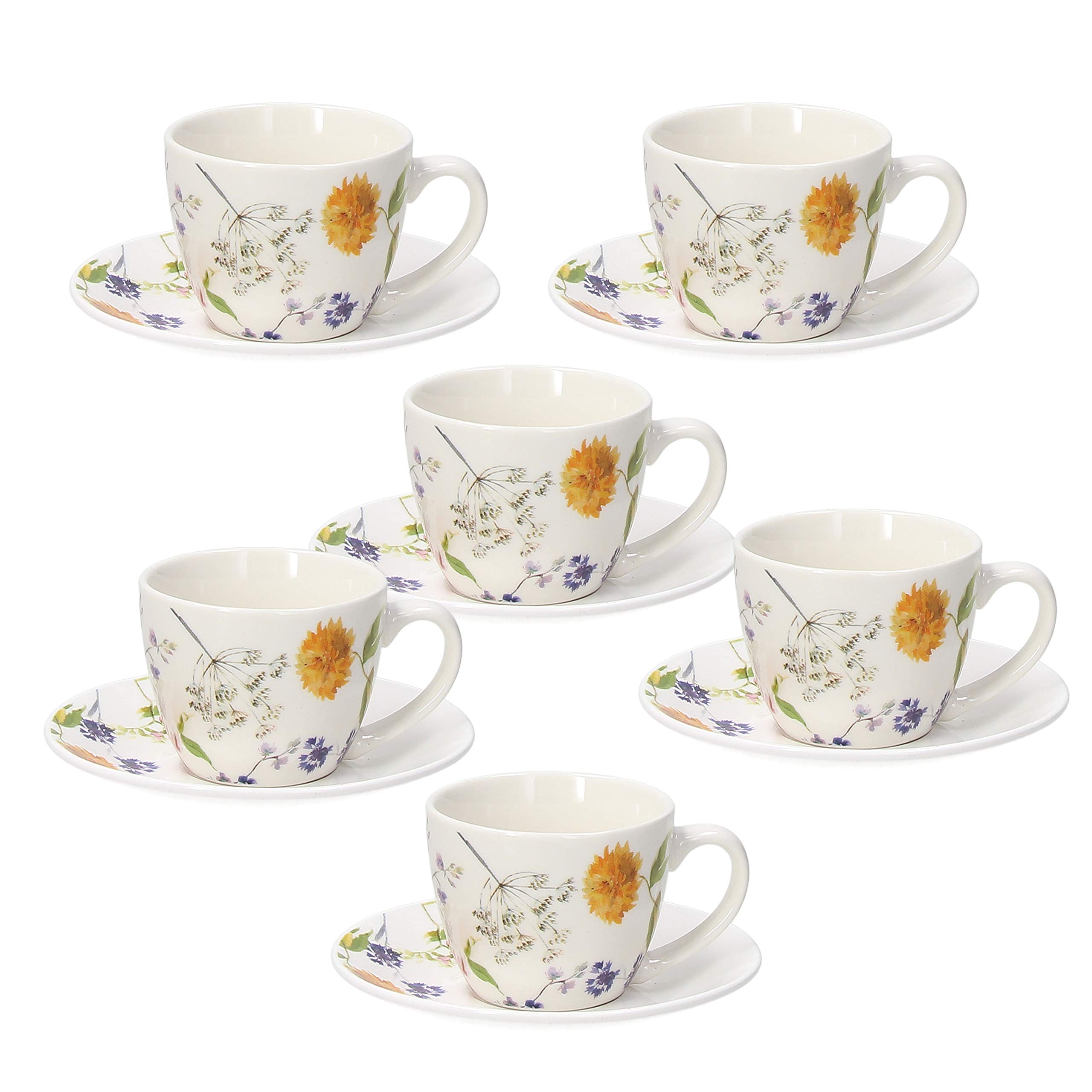Tognana Audrey New Bone China Multicolor Coffee Cups Set of 6