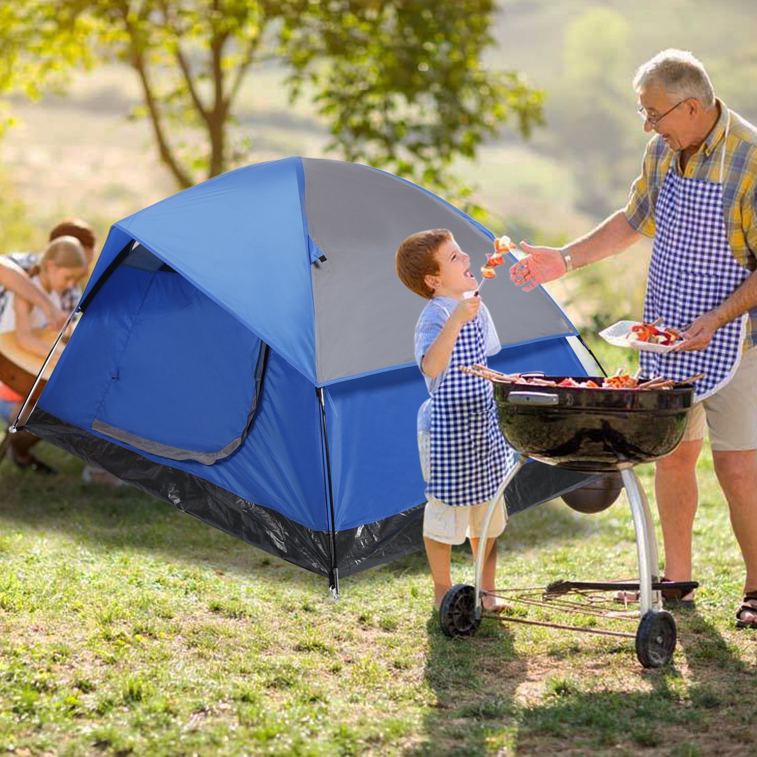 Ultrey Outdoor Kuppelzel leichtes Pop Up Wurfzelt 2-3 Personen Zelt Campingzelt, Verschiedene Farben