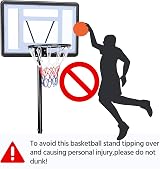 Yaheetech Portable Basketball Hoop Stand 170.5-230.5 cm Height Adjustable view 9